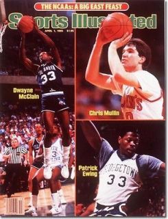 April 1, 1985 Patrick Ewing Chris Mullin Dwayne McClain Sports 