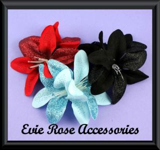 NEW DOUBLE ORIENTAL LILY FLOWER HAIR WRIST CORSAGE PIN