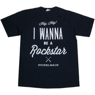 NICKELBACK I WANNA BE A ROCK STAR IMAGE BLK T SHIRT LARGE NEW OFFICIAL