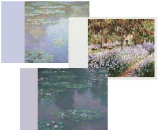CASPARI Claude Monet Assorted Blank Note Cards in Wallet   8 