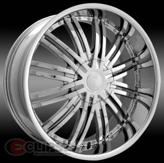 24 inch ELR19 chrome wheels rims Chrysler 300c 5x115