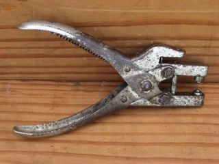VINTAGE ANTIQUE 1890 TOOL SCHOLLHORN LEATHER PLIER LAWRENCE STATIONERY 
