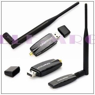 New WiFi Wireless 300Mbps 802.11N USB Adapter MIMO 1T2R 6dBi Antenna 
