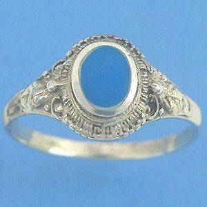 R256T Sterling Silver Blue Howlite Ring Size 8.25 New Solid 925 Free S 