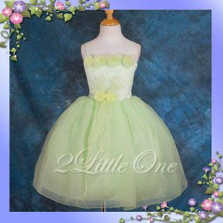 CLEARANCE SALE Green Wedding Flower Girl Pageant Party Dress Sz 3T 4T 