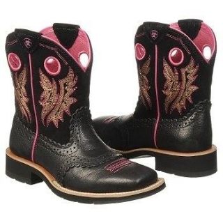 ARIAT FatBaby CowGirl Western Boots Mustang Black Sz 6.5,7,7.5,8,8.5,9 