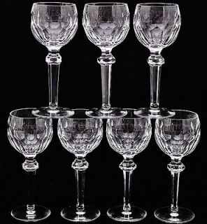   SIGNED WATERFORD CRYSTAL CURRAGHMORE OR CLARA PATTERN WINE GLASSES N/R