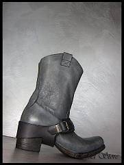 Woman Shoes Boots MOMA 54103 Y4 Yuma Grigio Leather Gray Vintage New