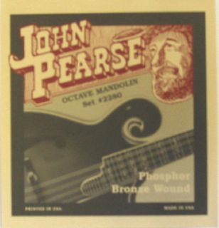 JOHN PEARSE octave mandolin / mandola strings phos bronze JP2280