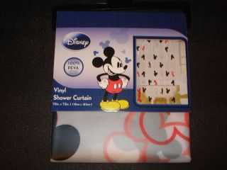 Mickey Mouse Head Shower Curtain Hook Set Disney Black Bathroom