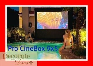   OUTDOOR MOVIE SYSTEM 9x5 Screen Theater DVD Projector Speakers New