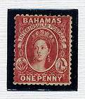 BAHAMAS 1902 WM ONE PENNY STAMP