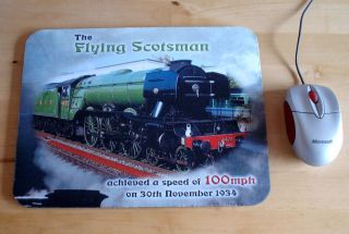 The Flying Scotsman Mouse Mat / Pad, Personalised, Classic Trains 