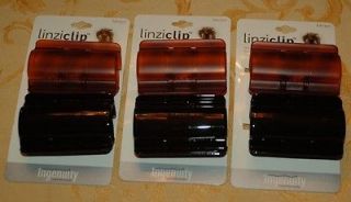Lot of 48 Linziclip Hair Claw Clips Clamps Black & Striped Tortoise 