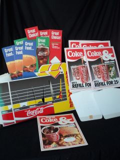 VTG Lot of 12 Coca Cola Coke Cardboard Stand Up Store Advertising 