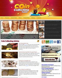 Established COIN COLLECTING Website For Sale .(Websites by 