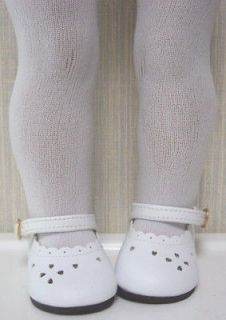DOLL CLOTHES fit American Girl White Ankle Strap Shoes & Pattern 