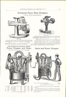 1900 AD Butcher Shop Tools Equipment Draw Cut Chopper Hand Crank Smith 