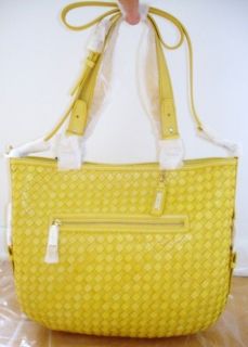 Cole Haan Heritage Weave Devin Tote Sunflower Yellow Bag Handbag 