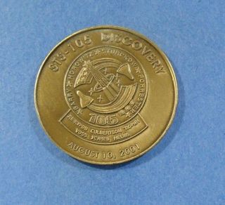STS 105 DISCOVERY August 10 2001 11th Mission to ISS Challenge Coin