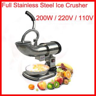   200W Electric Ice Crusher Shaver Machine Snow Cone Maker Shaved Icee