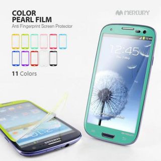 Mercury Pearl Color Screen Protector skin Film Samsung Galaxy S3 III 