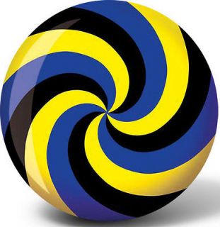   NEW* Spiral Yellow/Blue/Bl​ack Glow Viz a Ball Bowling Ball NIB 6 LB