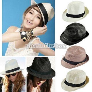 2012 Women Fashion Korean Style Straw Beach Cap Summer Hat