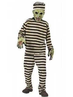 Fun World Kids Zombie Convict Costume Scary Prisoner with Mask