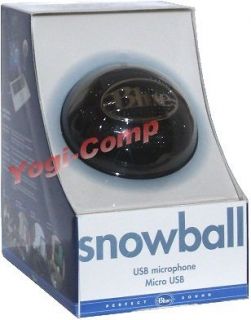 Blue Microphones Snowball Black USB Microphone NEW