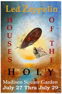   * Houses of the Holy * Madison Square Garden Concert Poster 1973