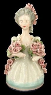 VINTAGE CORDAY FIGURINE 5054 PORCELAIN LADY WITH ROSES