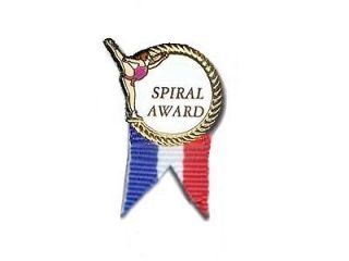 Spiral Award Skating Lapel Pin With Ribbon GREAT DESIGN