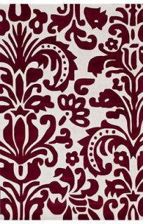 Contemporary Area Rugs Carpet Modern Damask Hand Tufted Thick Red 6 