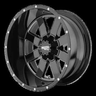 20x9 20 Moto Metal 962 Gloss BLACK Wheels Rims 295/60 295 60 Nitto 