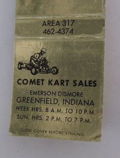 1970s Matchbook Honda Motorcycles Comet Kart Sales Dismore Go Kart 