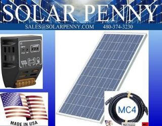   100W POLY PV Solar Panel and Charge Controller & MC4 WIRE 12V RV Boat