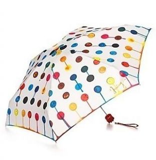 Juicy Couture Multi color Watercolor Dot Compact Umbrella NWT