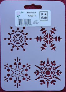 Stencil Snowflakes Paint Crafts Cards Scrapbooking Winter Home Decor 4 
