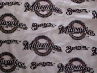 Milwaukee Brewers Cotton Fabric   29L x 60W *OOP**