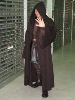 Deluxe BLACK Anakin star wars Jedi Sith Costume tunic robe belt pouchs 