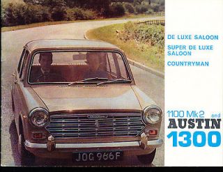 1968 Austin 1100 1300 Sales Brochure Book Countryman