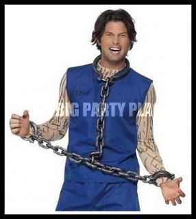 PRISONER CONVICT STAG PARTY COSTUME ACCESSORY NECK & HAND SHACKLES