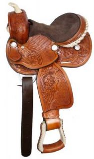 DOUBLE T 10OR12 CHILDS CHILDRENS WESTERN HORSE SADDLE