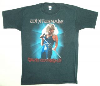 vtg 80s Whitesnake David Coverdale T Shirt ~ Med ~ 1987 Tour 