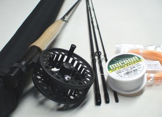 Rip Tide Fly Rod & Reel Outfit 100% IM6 Graphite 4 pcs.8 0 6 Wt. W 