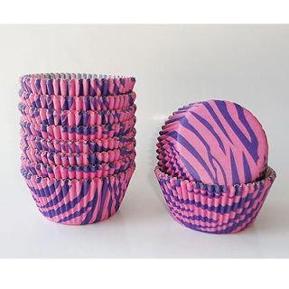 200 pink zebras wedding party baking cup cupcake liners muffin cases 