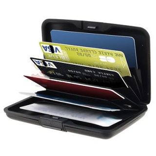 Black Aluminum Pocket Waterproof Business ID Credit Card Wallet Holder 