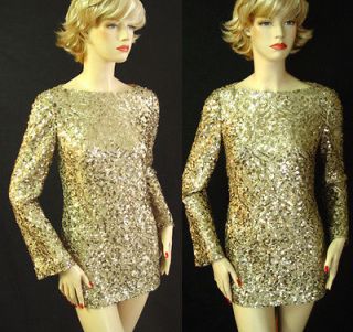1495 NWT ST JOHN COUTURE STRETCHY TUNIC TOP SZ 4 ANTIQUE GOLD 