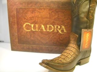 mens CUADRA AUTHENTIC cocodrile western cowboy BOOTS MADE IN MEXICO 